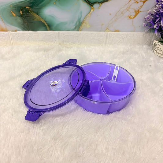 A06640 HAZELNUT PET 5-Compartment Multi-Purpose SpiceBox 333 with Spoon - Loose