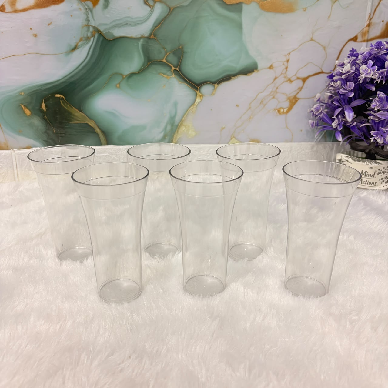 A06646 Party Time Transparent Unbreakable PET Glass Set (6 Pieces)