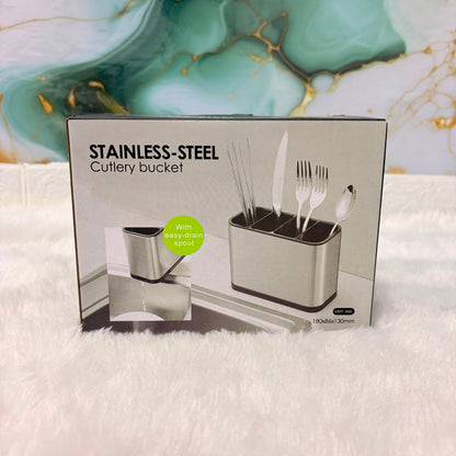 A06592 Stainless Steel 4-Compartment Cutlery Holder (CRCST-02)