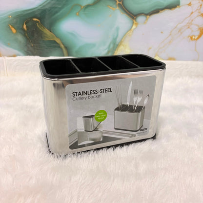 A06592 Stainless Steel 4-Compartment Cutlery Holder (CRCST-02)