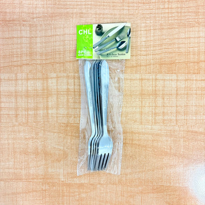 A06594 JDT-S105 Stainless Steel Gold-Designed Fork Set (6 Pieces)