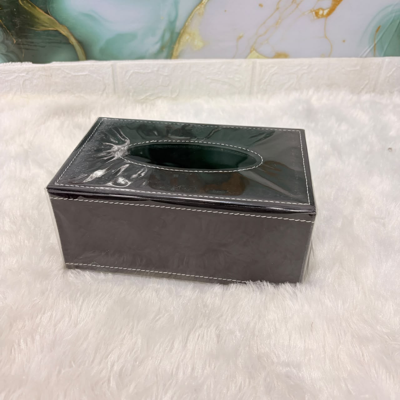 A06596 TSBX-901 Premium Leather Tissue Box Cover