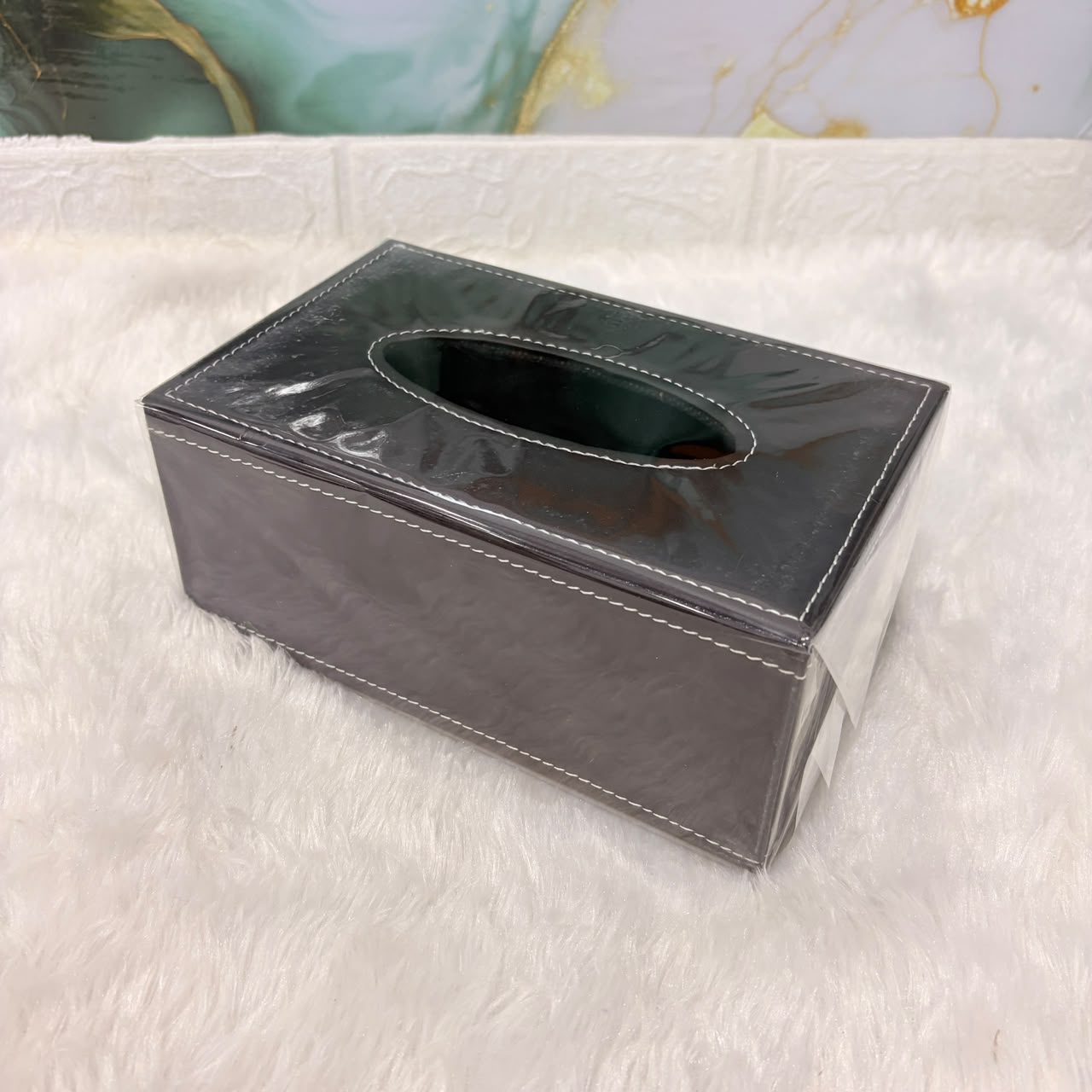 A06596 TSBX-901 Premium Leather Tissue Box Cover
