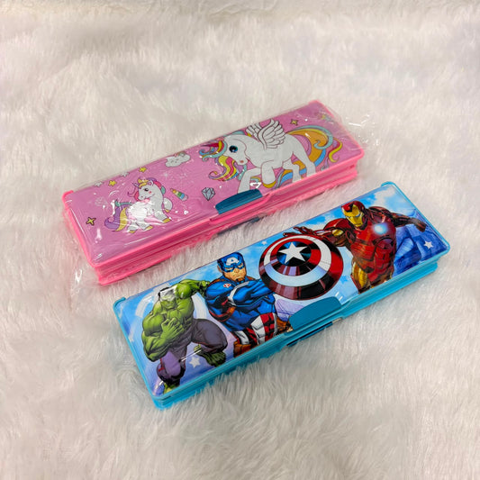 A06583 PCB-9960 Printed Magnetic Pencil & Compass Box for Kids - 8 In