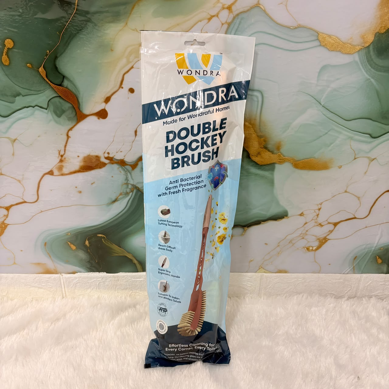 A06673 Wondra Anti-Bacterial Double Hockey Toilet Brush