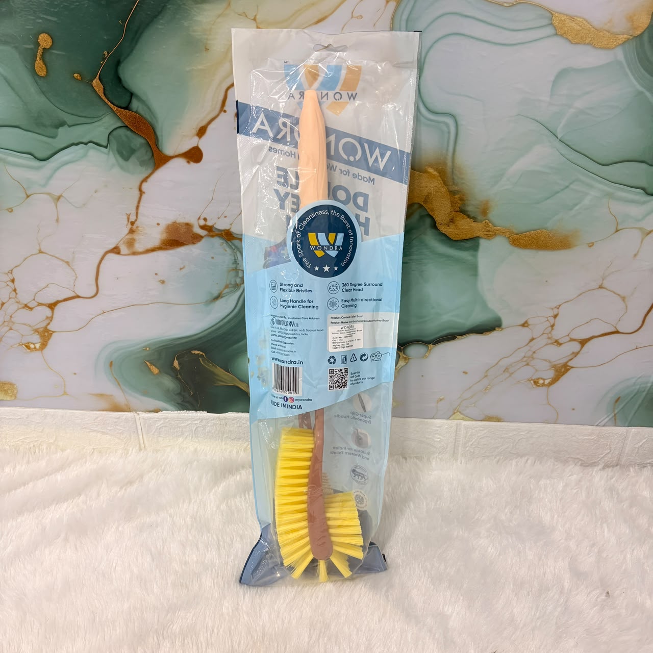 A06673 Wondra Anti-Bacterial Double Hockey Toilet Brush