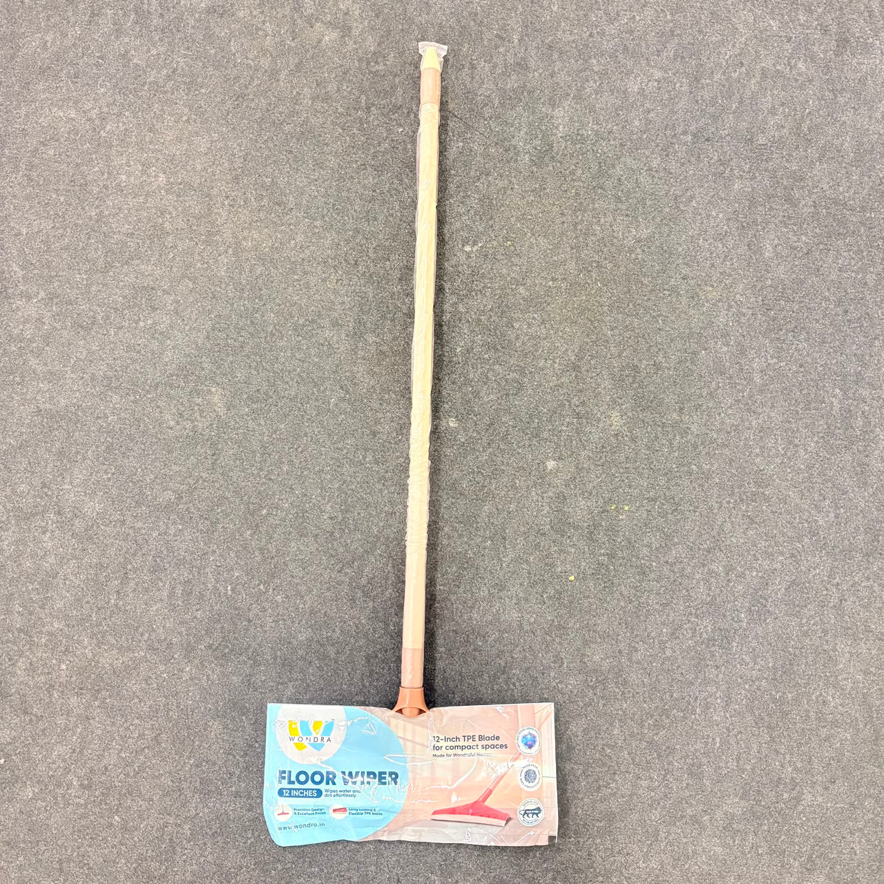 A06674 Wondra Anti-Bacterial Floor Wiper 12 Inch with Rod (2.8 ft)