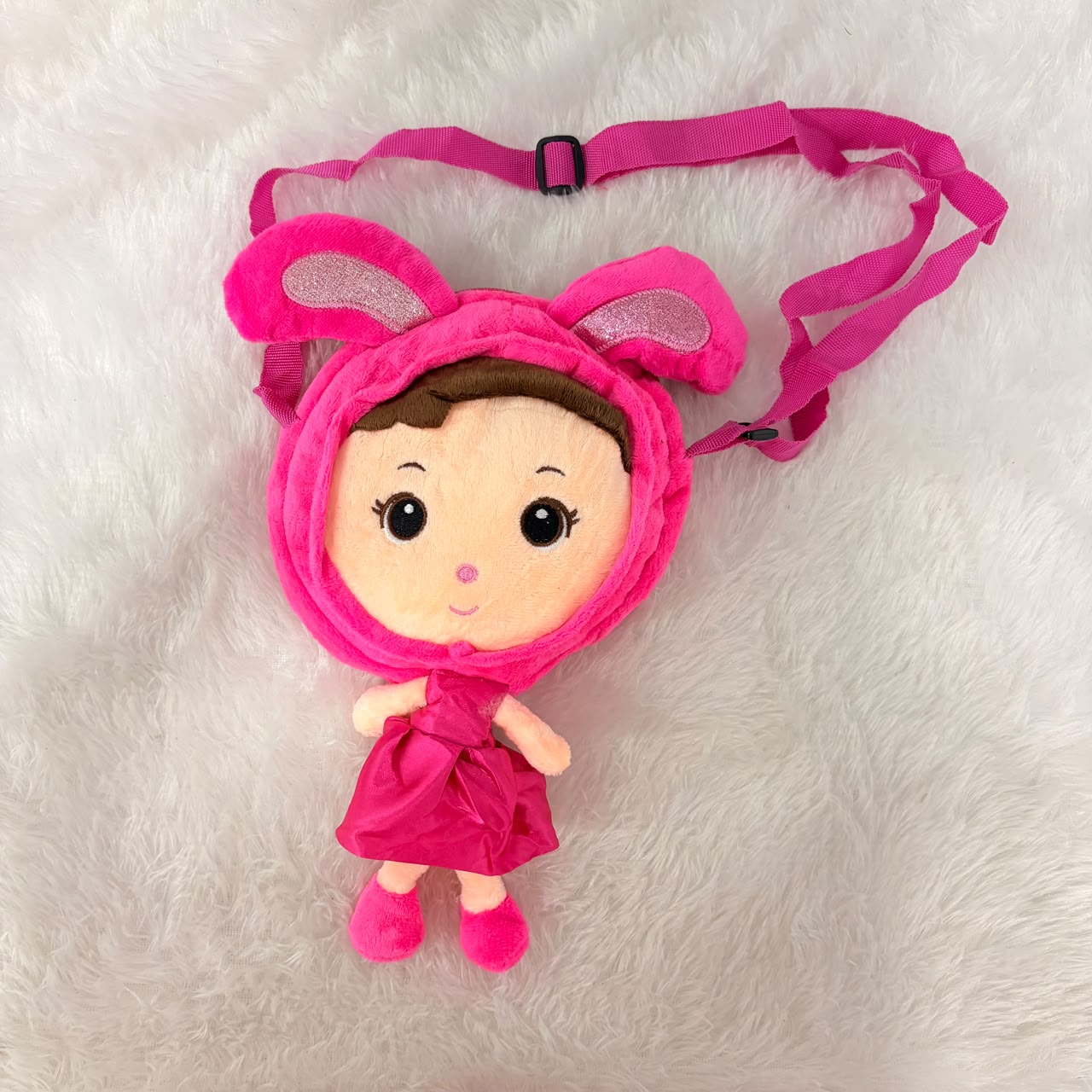 A06692 Cute Plush Doll Bunny Costume Crossbody Bag for Kids