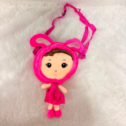 A06692 Cute Plush Doll Bunny Costume Crossbody Bag for Kids