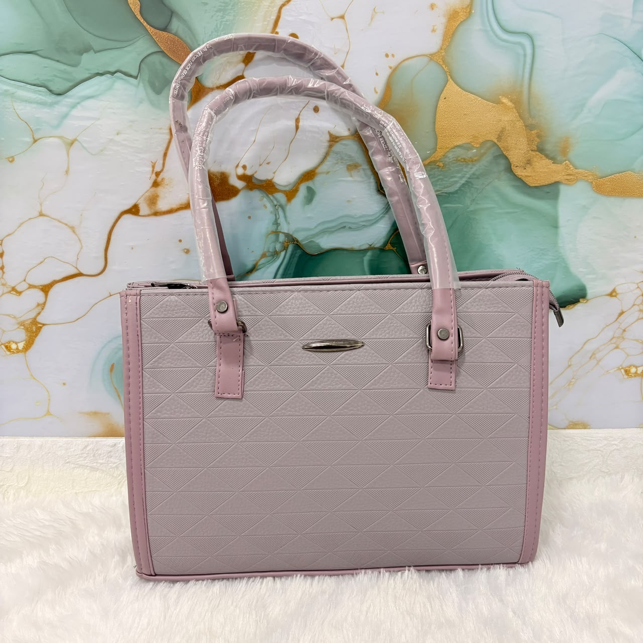 A06697 Women's Stylish Textured & Printed Shoulder Tote Bag