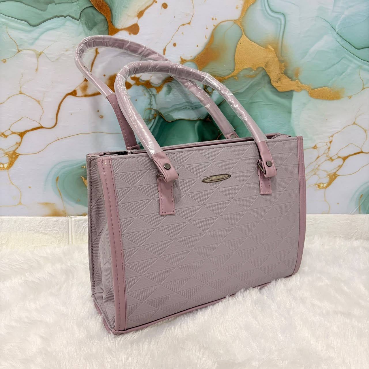A06697 Women's Stylish Textured & Printed Shoulder Tote Bag