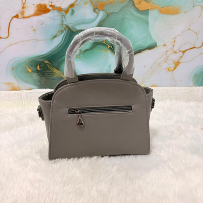 A06698 Twins Women's Elegant Grey Faux Leather Mini Handbag & Crossbody Purse