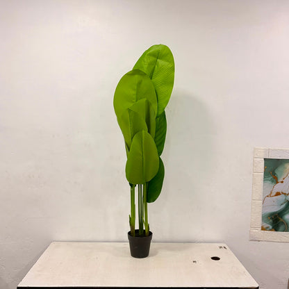 A06681 Medium Artificial Banana Palm Plant in Black Nursery