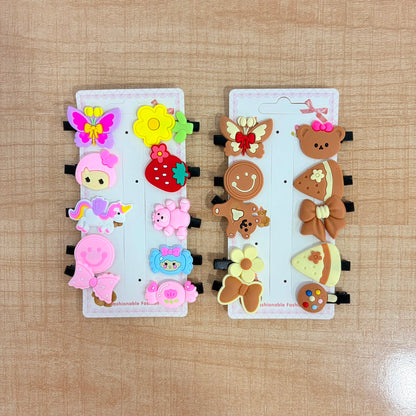 A06711 Cute Cartoon & Character Designer Hair Clip Set (PACK OF 10PC) for Girls (Assorted Designs)