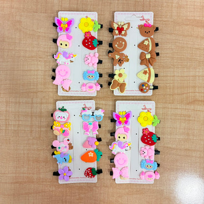 A06711 Cute Cartoon & Character Designer Hair Clip Set (PACK OF 10PC) for Girls (Assorted Designs)