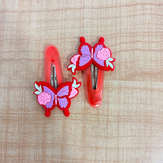 A06712 Cute Cartoon & Floral Hair Clips Set for Kids - Colorful Snap Hair Pins for Girls & Toddlers