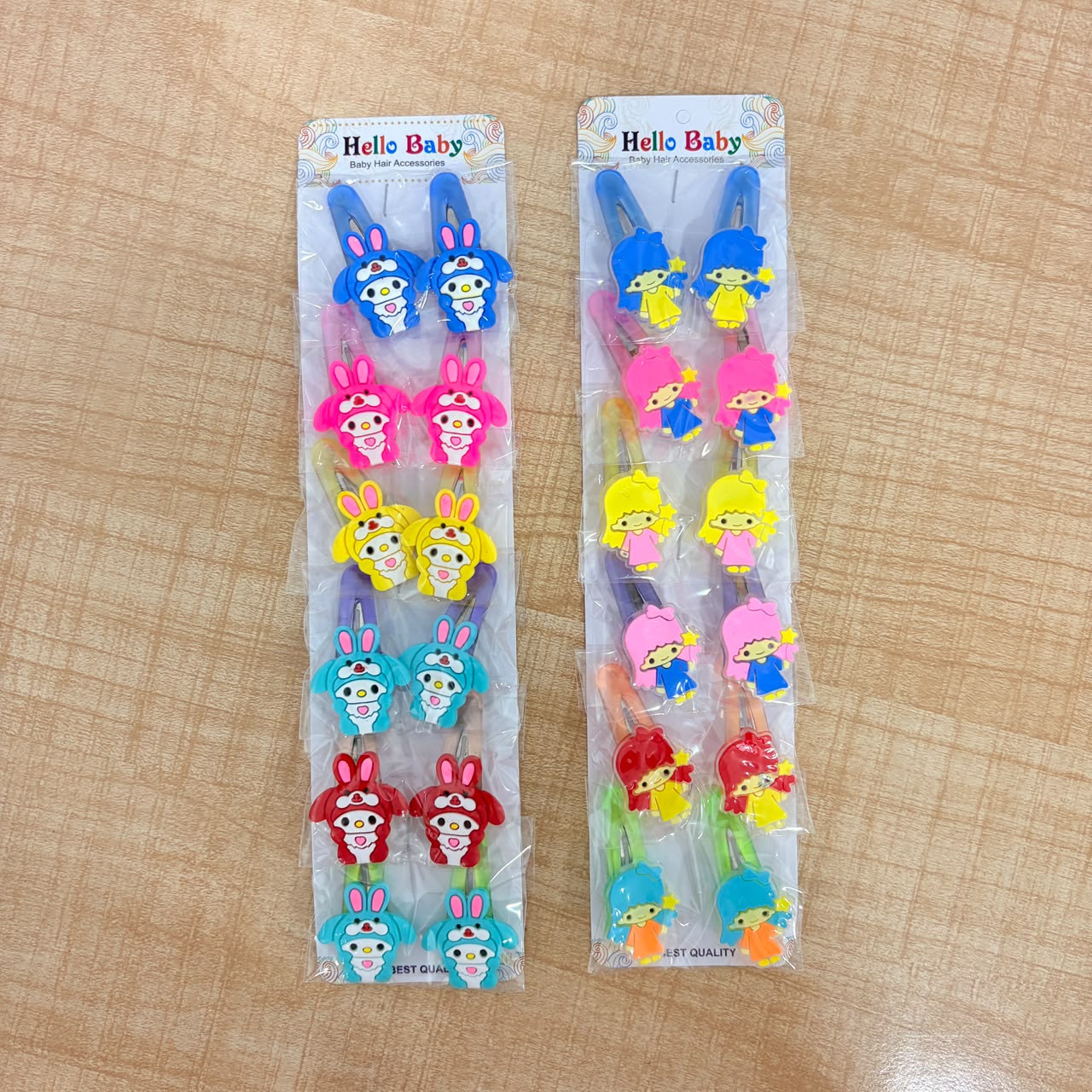 A06712 Cute Cartoon & Floral Hair Clips Set for Kids - Colorful Snap Hair Pins for Girls & Toddlers