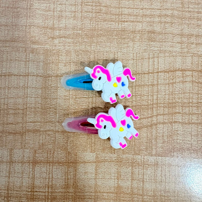A06713 Cute Cartoon Hair Clips Set for Kids & Girls – Colorful Snap Hair Pins with Dessert, Animal & Character Designs