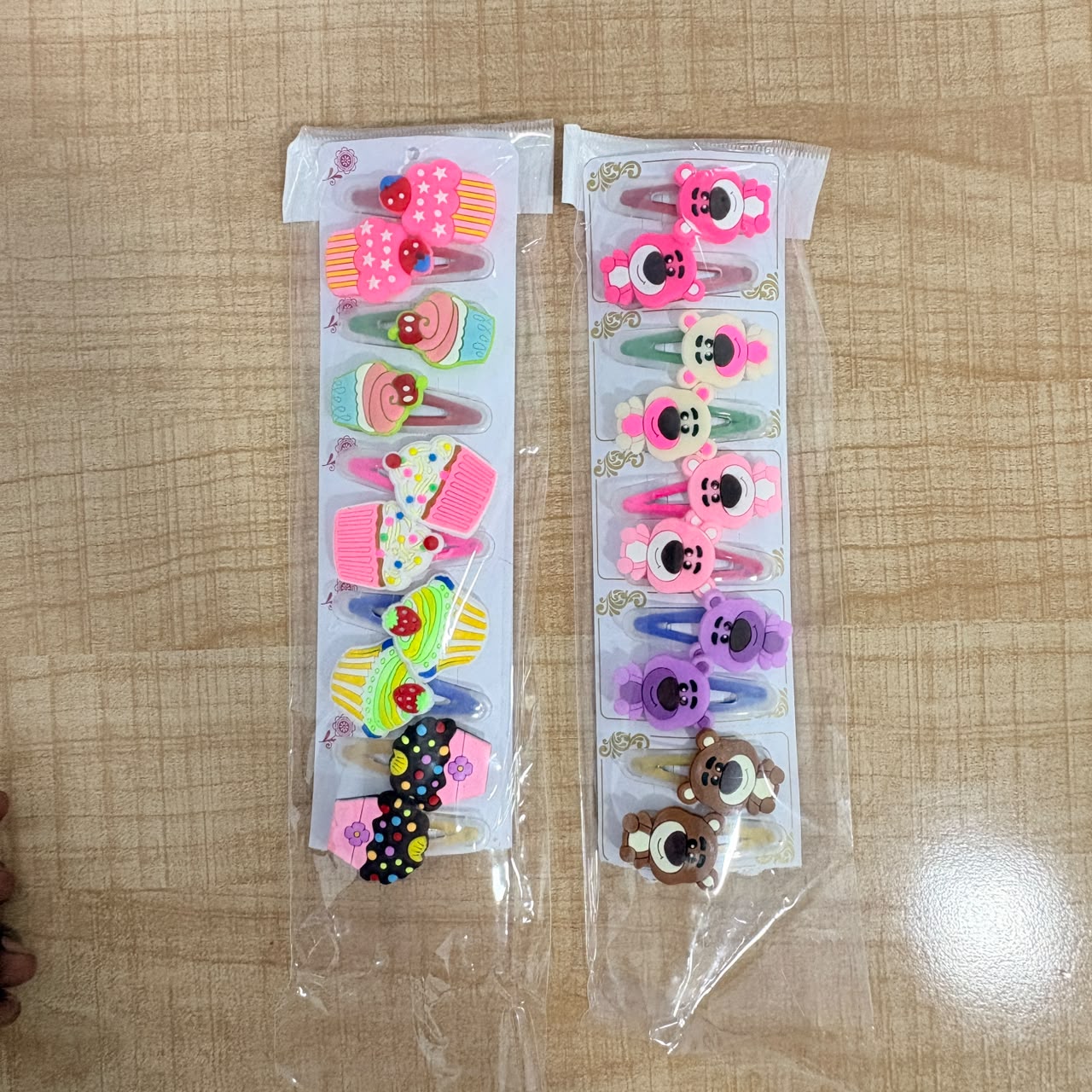 A06713 Cute Cartoon Hair Clips Set for Kids & Girls – Colorful Snap Hair Pins with Dessert, Animal & Character Designs