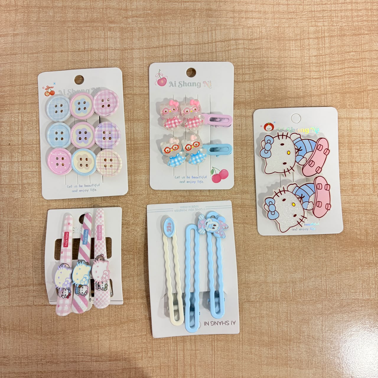 A06719 Cute Cartoon & Patterned Hair Pins Set for Girls and Kids