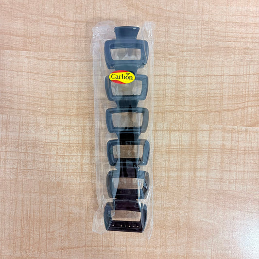 A06721 Carbon Matte & Acrylic Geometric Hair Claw Clips Pack (Multicolor & Black)