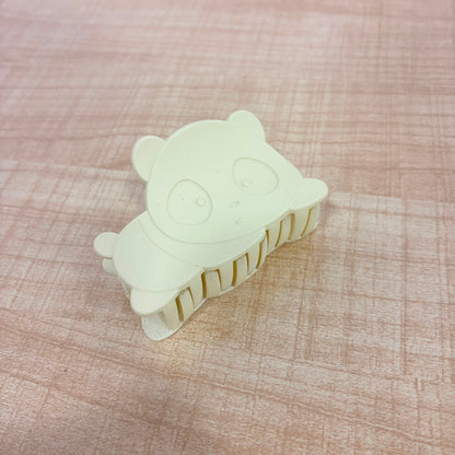 A06722 Cute Matte Panda Design Hair Claw Clips for Women & Girls