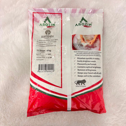 A06729 Arozin New & Improved Washing Powder – 4 kg Pack | Machine & Bucket Wash Detergent