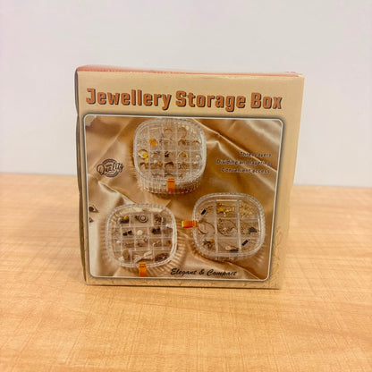 A06706 3-Layer Clear Acrylic Rotating Jewelry Storage Box & Cosmetic Organizer