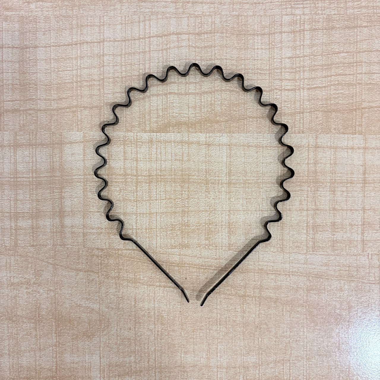 A06757 Unisex Black Metal Wave Zig Zag Spring Headband