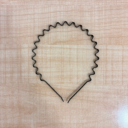 A06757 Unisex Black Metal Wave Zig Zag Spring Headband