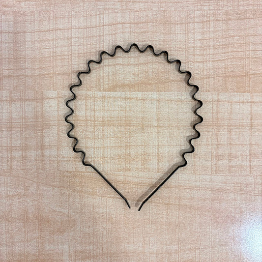 A06757 Unisex Black Metal Wave Zig Zag Spring Headband
