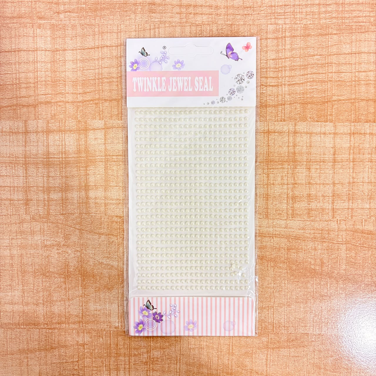 A06758 Self-Adhesive Rhinestone & Pearl Sticker Sheets (Set of 1)