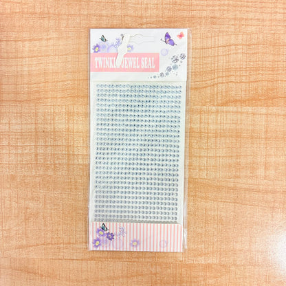 A06758 Self-Adhesive Rhinestone & Pearl Sticker Sheets (Set of 1)
