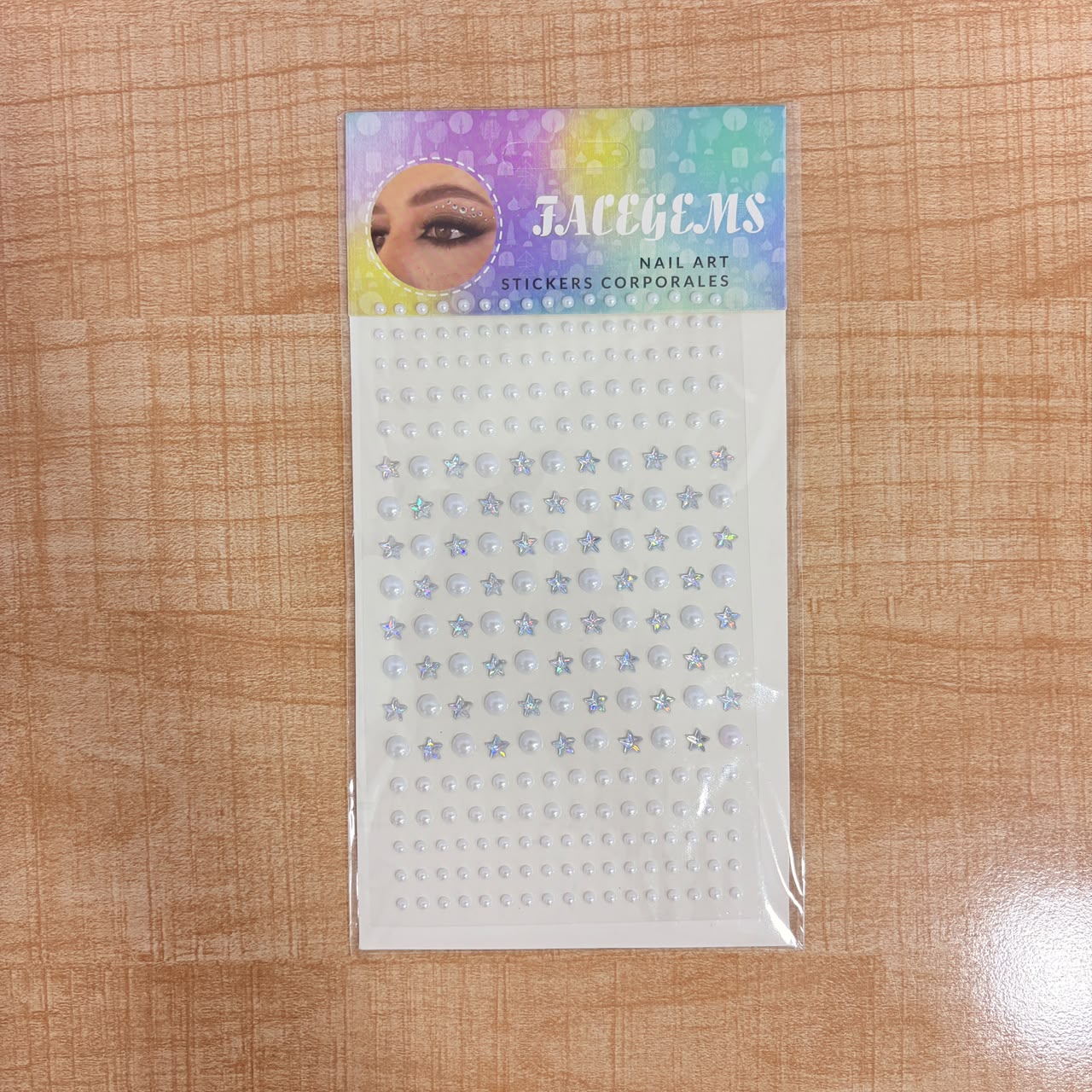 A06759 Self-Adhesive Hair, Face & Body Rhinestone Gem Stickers for Makeup, Festivals, and Nail Art