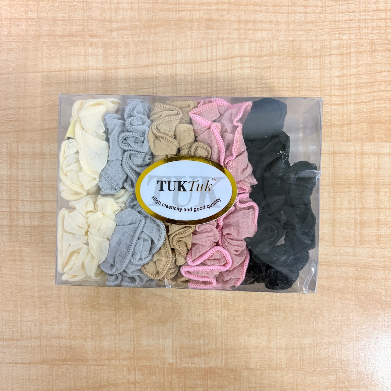 A06762 Multicolor Ruffled Chiffon Hair Scrunchies for Women & Girls