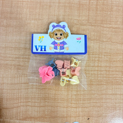 A06763 Multicolor Mini Hair Claw Clips Set for Girls & Women