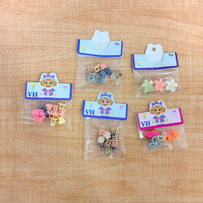 A06763 Multicolor Mini Hair Claw Clips Set for Girls & Women