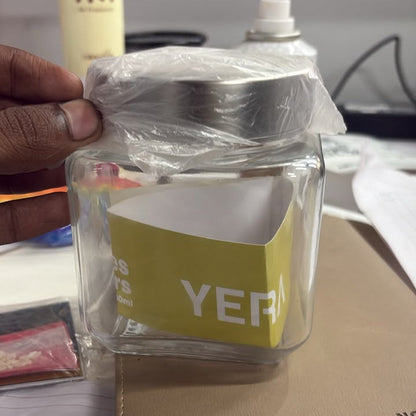 TM0148 Yera X-Series 580ml Square jar with see through cap (loose) - 1pc