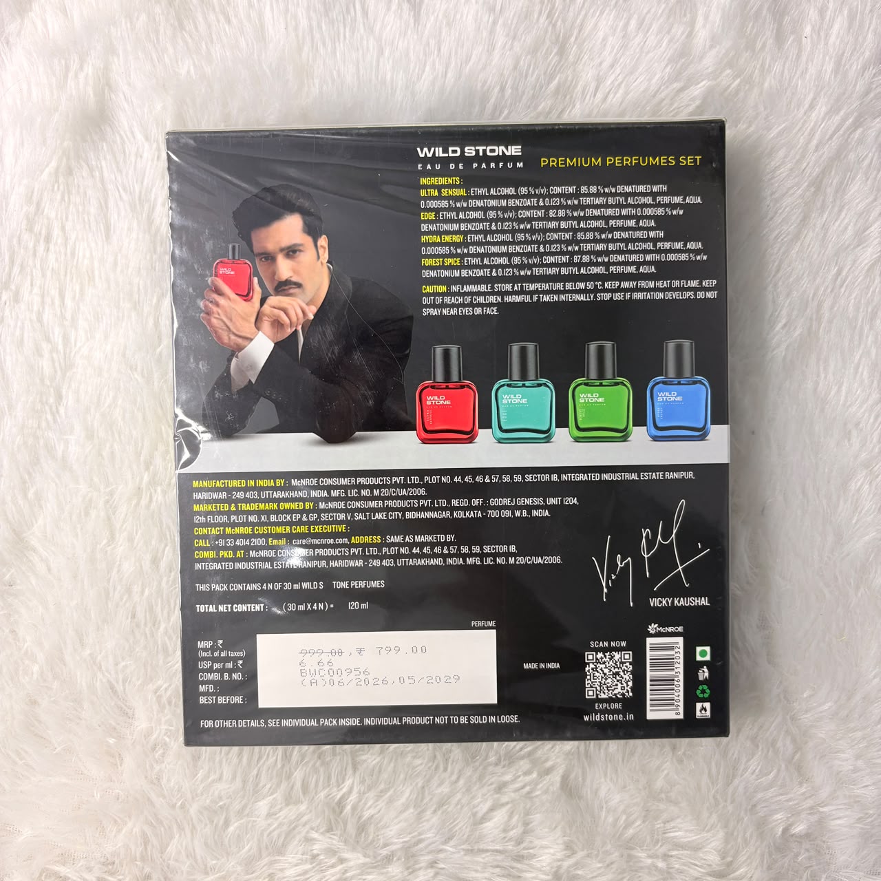 A06767 Wild Stone Eau De Premium Perfume Gift Set for Men (4 x 30 ml - Total 120 ml)