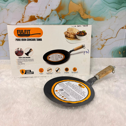 A06771 FULFIT Pure Iron Concave Roti Tawa (Pre-Seasoned)