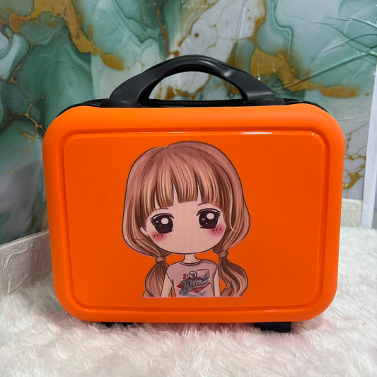 A06889 Portable Hard Shell Mini Vanity Case & Cosmetic Organizer Bag