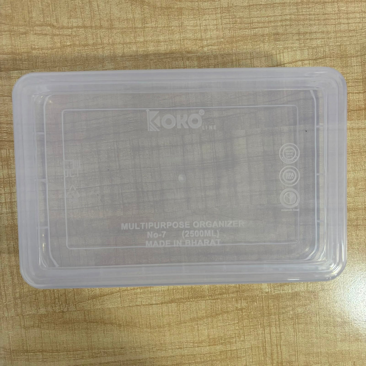 A06940 KOKO LINE Clear Multipurpose Storage Container & Organizer (2500 ml, No-7)