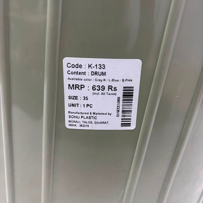 A06947 Plastic Storage Drum Bucket with Lid (Size 35 Ltr)