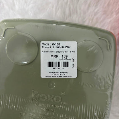 A06948 KOKO Line Lunch Buddy 1400ml Compact Multi-Compartment Lunch Box