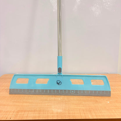 A07022 21 Inch 180° Rotating Head TPR Floor Wiper with Stainless Steel Handle