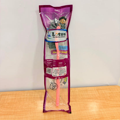 A07027 Plastic Dual Toilet Brush with Ergonomic Long Handle