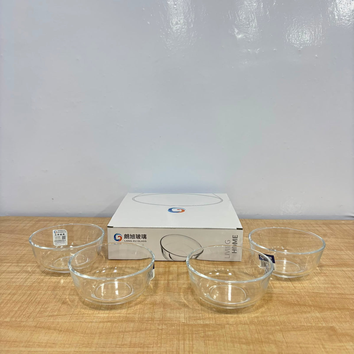 A07082 Langxu Glass Bowl Set - 325ml (Pack of 4) [LXW116]