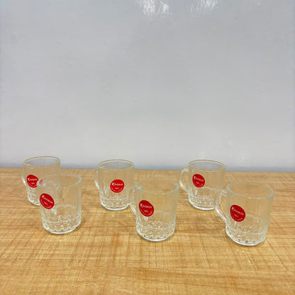 A07085 KARBON Glass Tea Cup Set - 90 ml (Set of 6) [KRZB324ABCD]