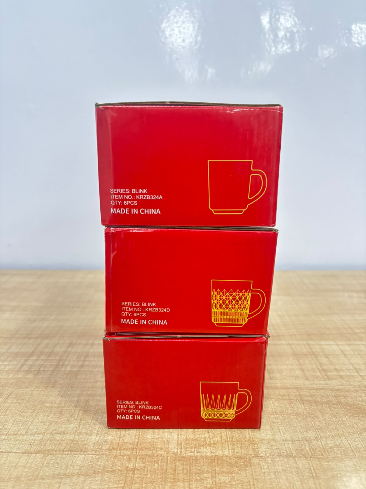 A07085 KARBON Glass Tea Cup Set - 90 ml (Set of 6) [KRZB324ABCD]