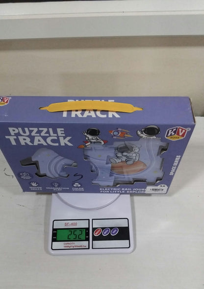 TM0222 Space Series Battery-Operated Airplane with Space-Themed Puzzle Tracks